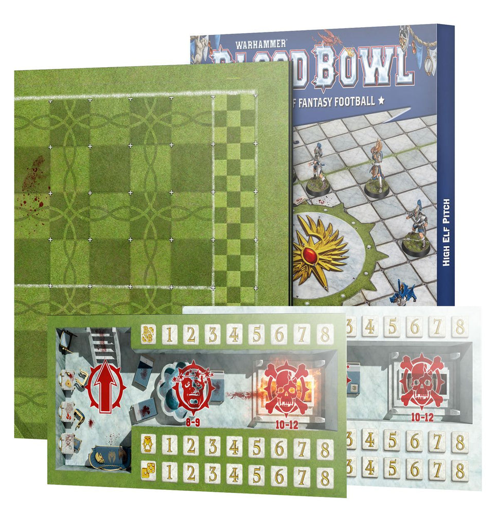 Blood Bowl - High Elf Pitch and Dugouts