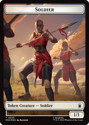 Goat // Soldier Double-Sided Token (Surge Foil) [Marvel Super Heroes Commander Tokens]