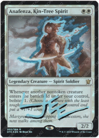 Anafenza, Kin-Tree Spirit [Dragons of Tarkir] - Near Mint Foil, English, Signed, Ryan Yee Alter