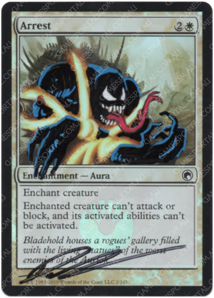 Arrest [Scars of Mirrodin] - Near Mint Foil, English, Signed, Daarken Alter