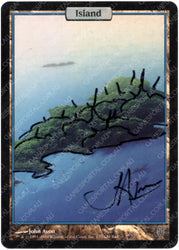 Island [Unhinged] - Near Mint Foil, Signed, Altered