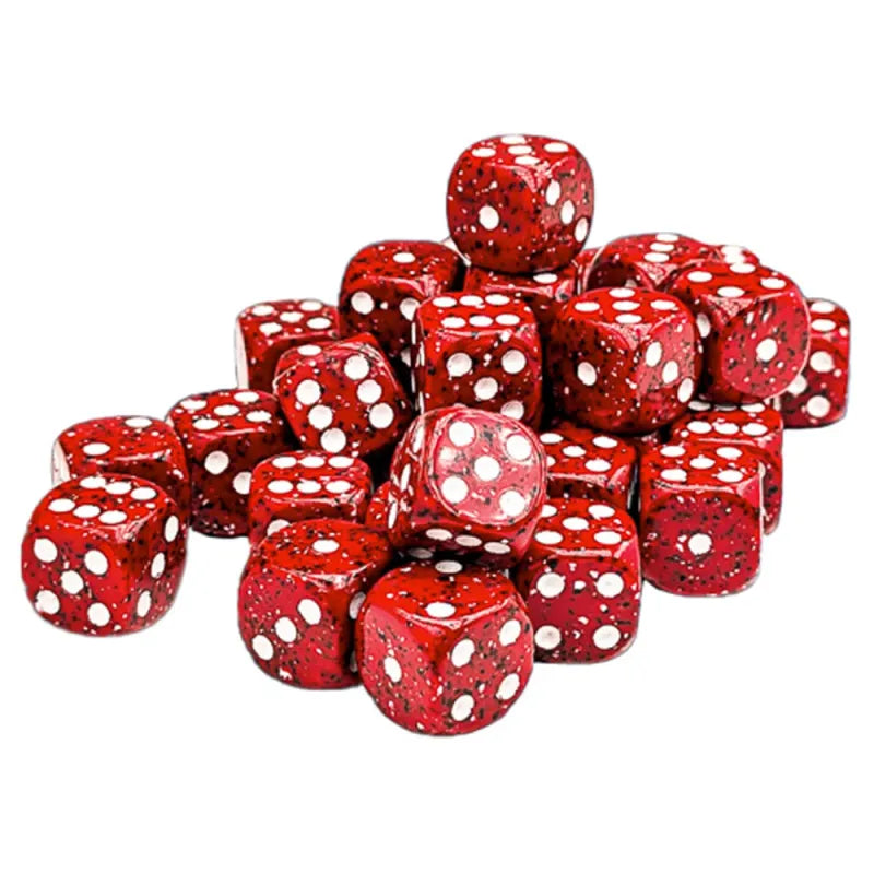 Chessex Speckled Lava Stone 12mm d6 Dice Block (36 dice)