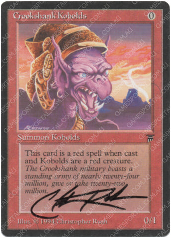 Crookshank Kobolds [Legends] - Lightly Played, English, Signed