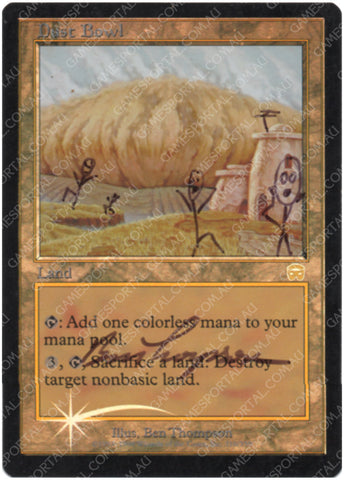 Dust Bowl [Mercadian Masques] - Moderately Played Foil, English, Signed, Ben Thompson Alter