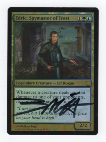 Edric, Spymaster of Trest [Commander's Arsenal] - Near Mint Foil, English, Signed