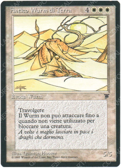 Elder Land Wurm [Legends] - Moderately Played, Italian