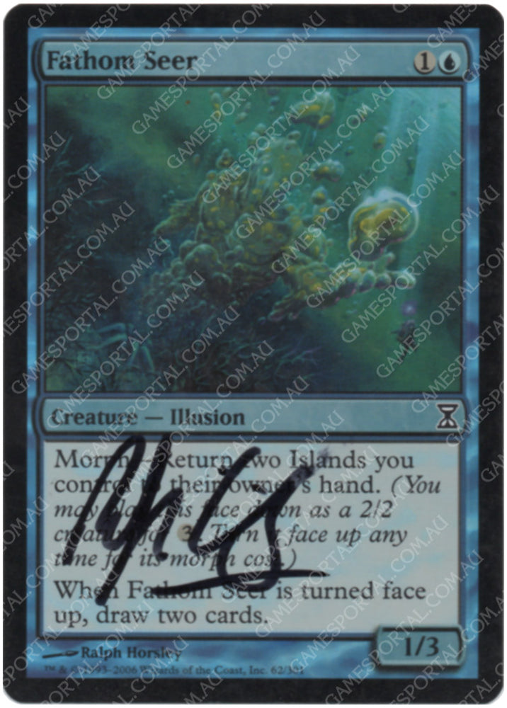 Fathom Seer [Time Spiral] - Lightly Played Foil, English, Signed, #1