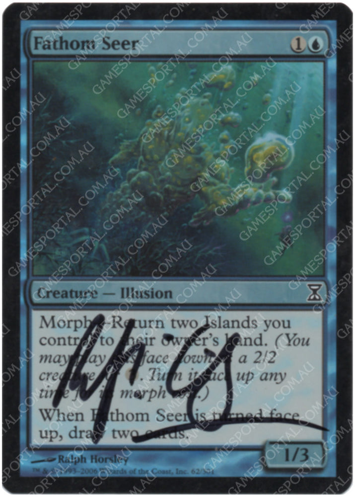 Fathom Seer [Time Spiral] - Lightly Played Foil, English, Signed, #3