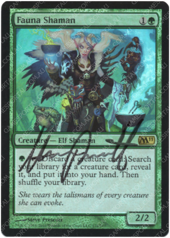 Fauna Shaman [Magic 2011] - Near Mint Foil, English, Signed, Steve Prescott Alter #2
