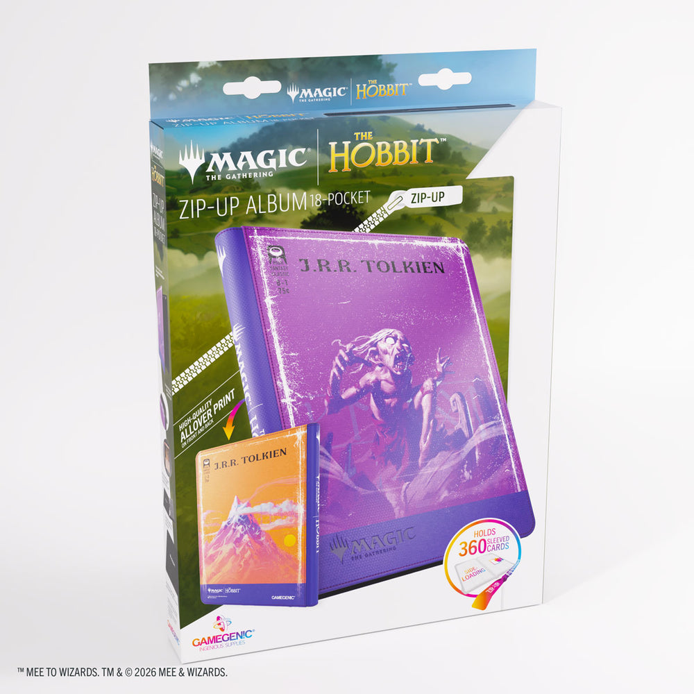 Gamegenic Magic The Gathering The Hobbit Zip-Up Album 18-Pocket - Gollum, Riddle Master/The Lonely Mountain