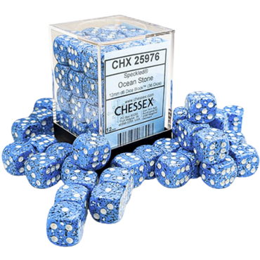 Speckled Ocean Stone 12mm d6 Dice Block (36 dice)