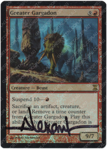 Greater Gargadon [Time Spiral] - Lightly Played Foil, English, Signed, #2