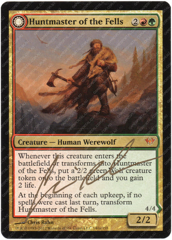 Huntmaster of the Fells // Ravager of the Fells [Dark Ascension] - Lightly Played, English, Signed