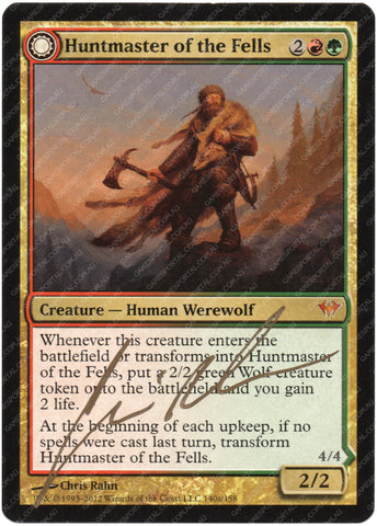 Huntmaster of the Fells // Ravager of the Fells [Dark Ascension] - Lightly Played, English, Signed