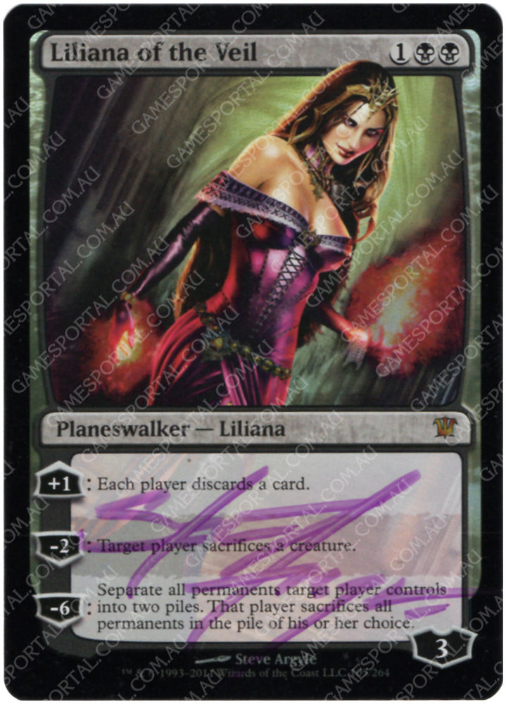 Liliana of the Veil [Innistrad] - Near Mint Foil, Signed