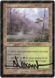 Llanowar Wastes [Apocolypse] - Moderately Played, Signed