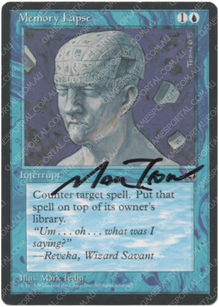 Memory Lapse [Homelands] - Lightly Played, English, Signed, #2