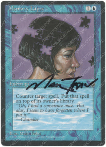 Memory Lapse [Homelands] - Moderately Played, English, Signed, #1