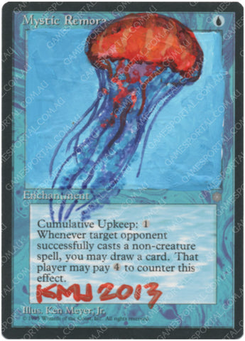 Mystic Remora [Ice Age] - Lightly Played, English, Signed, Ken Meyer Jr. Alter #2