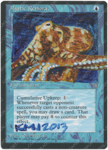 Mystic Remora [Ice Age] - Lightly Played, English, Signed, Ken Meyer Jr. Alter #3