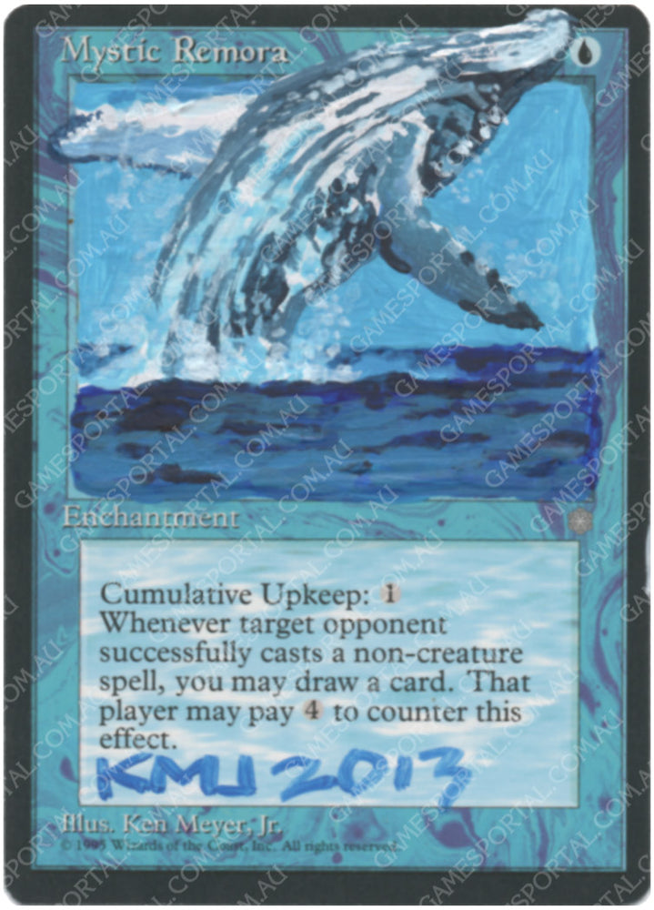 Mystic Remora [Ice Age] - Lightly Played, English, Signed, Ken Meyer Jr. Alter #4