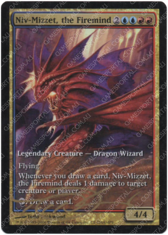 Niv-Mizzet, the Firemind [Champs and States] - Lightly Played Foil, English, Signed