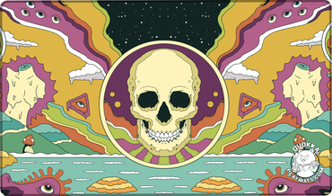 Quokka Playmats (Psychedelic Skull Eyes and Mushrooms)