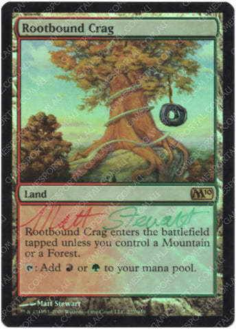 Rootbound Crag [Magic 2010] - Near Mint Foil, English, Signed, Matt Stewart Alter