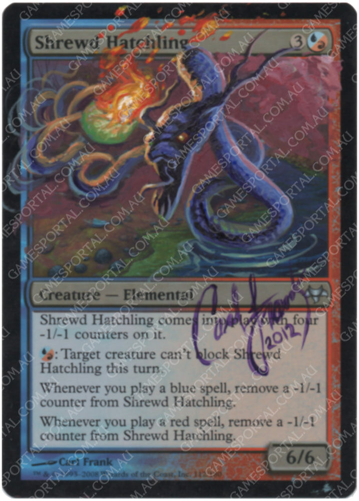 Shrewd Hatchling [Eventide] - Moderately Played Foil, English, Signed, Carl Frank Alter