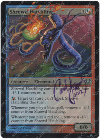 Shrewd Hatchling [Eventide] - Moderately Played Foil, English, Signed, Carl Frank Alter
