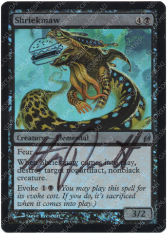 Shriekmaw [Lorwyn] - Near Mint Foil, English, Signed, Steve Prescott Alter