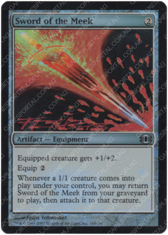 Sword of the Meek [Future Sight] - Near Mint Foil, English, Signed, Franz Vohwinkel Alter