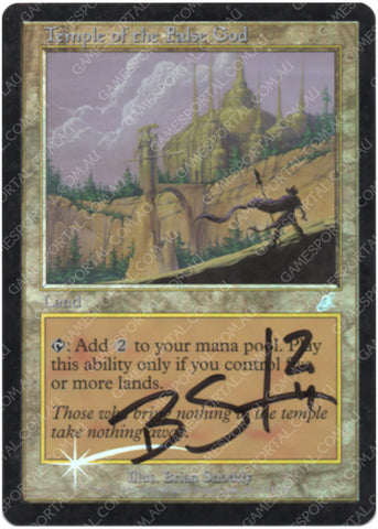 Temple of the False God [Scourge] - Moderately Played Foil, English, Signed