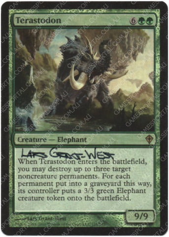 Terastodon [Worldwake] - Near Mint Foil, English, Signed