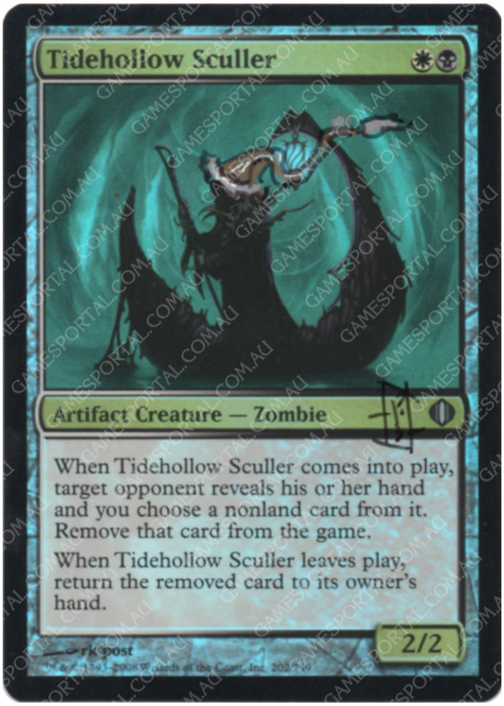 Tidehollow Sculler [Shards of Alara] - Near Mint Foil, English, Signed, RK Post Alter