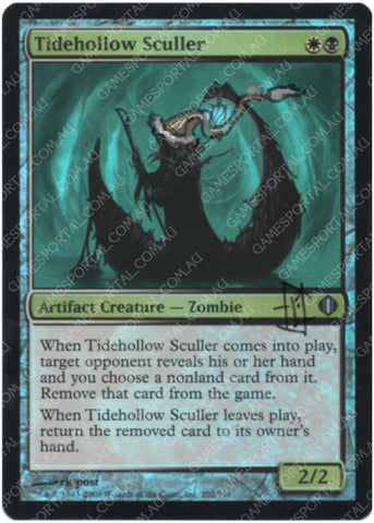 Tidehollow Sculler [Shards of Alara] - Near Mint Foil, English, Signed, RK Post Alter