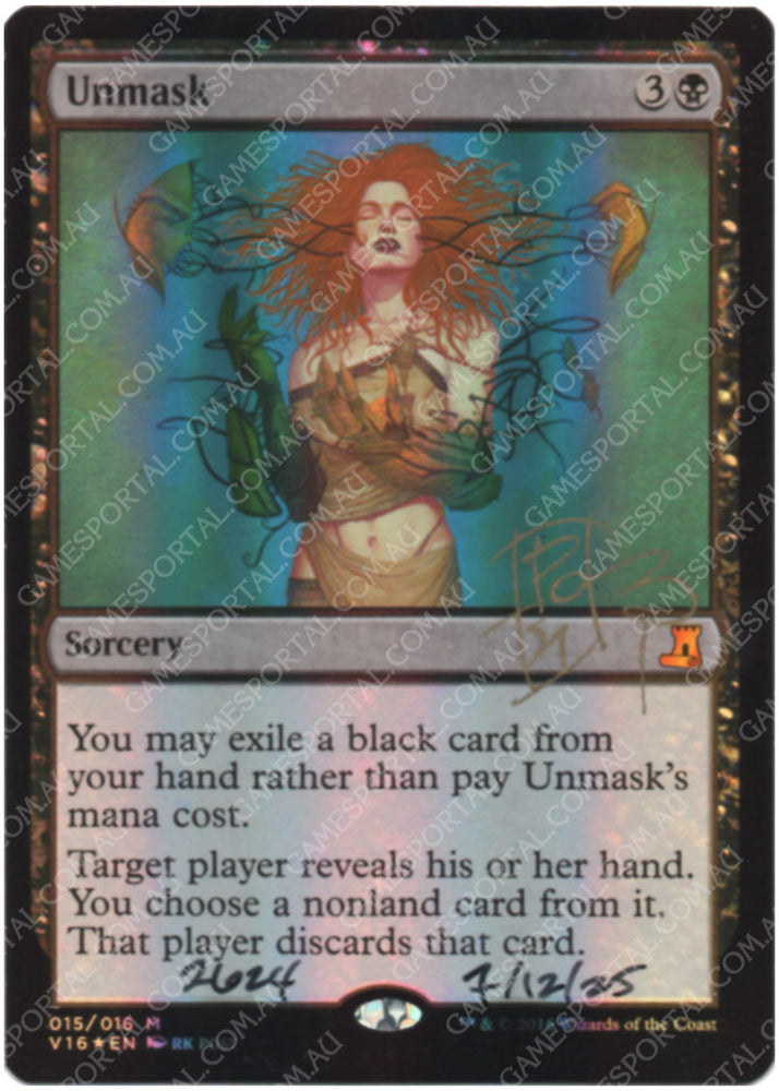 Unmask [From the Vault] - Lightly Played Foil, English, Signed