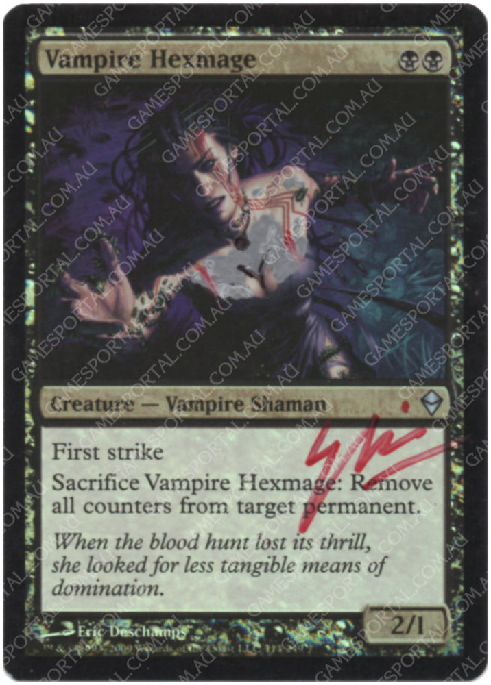Vampire Hexmage [Zendikar] - Lightly Played Foil, English, Signed, Eric Deschamps Alter #3