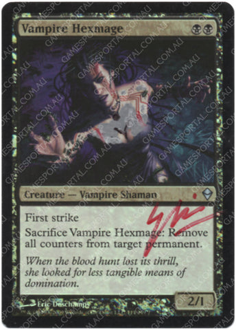 Vampire Hexmage [Zendikar] - Lightly Played Foil, English, Signed, Eric Deschamps Alter #3