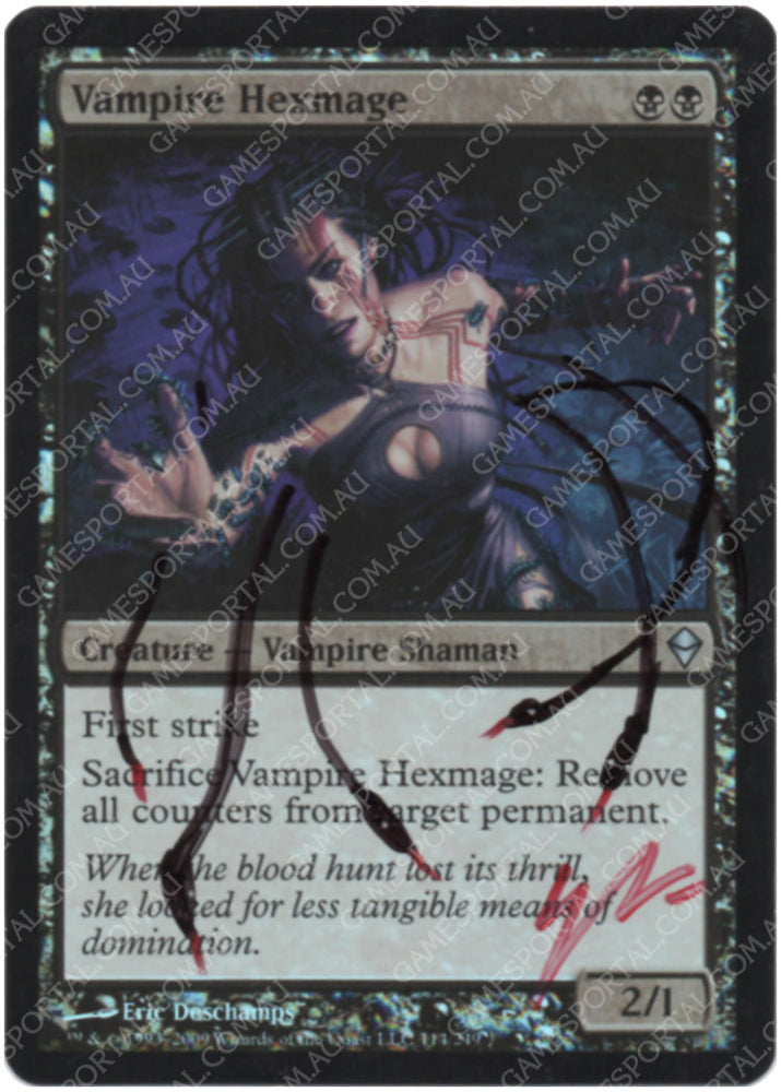 Vampire Hexmage [Zendikar] - Moderately Played Foil, English, Signed, Eric Deschamps Alter #2