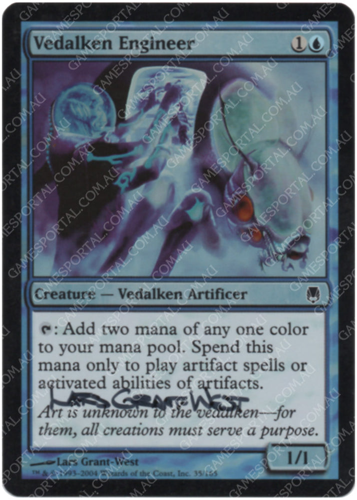 Vedalken Engineer [Darksteel] - Near Mint Foil, English, Signed