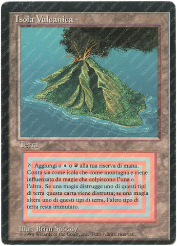 Volcanic Island [Revised (Foreign Black Border)] - Moderately Played, Italian