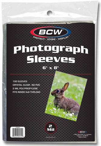 BCW Photo Sleeves (6" 1/16 x 8" 1/16) (100ct)