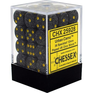 Chessex Speckled 12mm d6 Urban Camo Block (36)