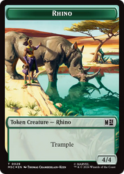 Rhino (029) // Beast (027) Double-Sided Token (Surge Foil) [Marvel Super Heroes Commander Tokens]