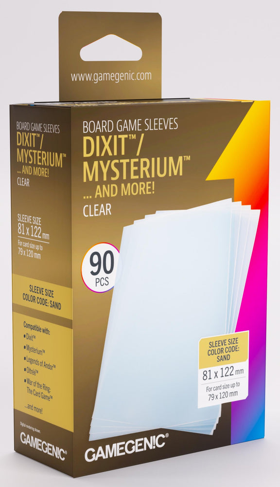 Gamegenic Prime Board Game Sleeves - Size Code SAND - Dixit/Mysterium (81mm x 122mm) (90 Sleeves Per Pack)