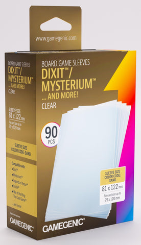 Gamegenic Prime Board Game Sleeves - Size Code SAND - Dixit/Mysterium (81mm x 122mm) (90 Sleeves Per Pack)