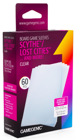 Gamegenic Prime Board Game Sleeves - Size Code MAGENTA - Scythe/Lost Cities (72mm x 112mm) (60 Sleeves Per Pack)