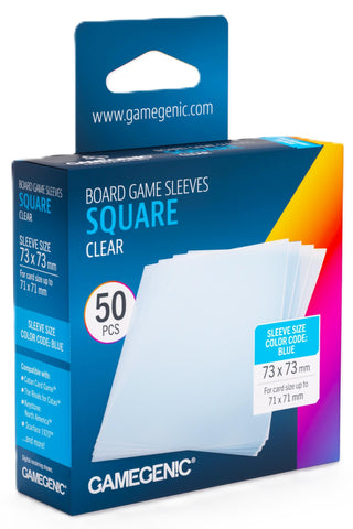 Gamegenic Prime Board Game Sleeves - Size Code BLUE - Square Sized (73mm x 73mm) (50 Sleeves Per Pack)