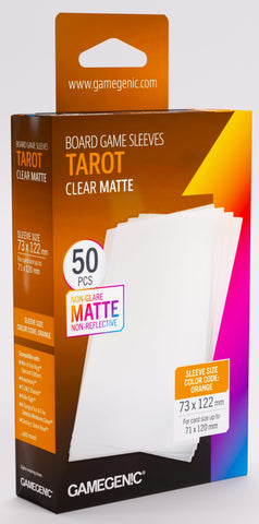 Gamegenic Matte Board Game Sleeves - Size Code ORANGE - Tarot Sizes (73mm x 122mm) (50 Sleeves Per Pack)